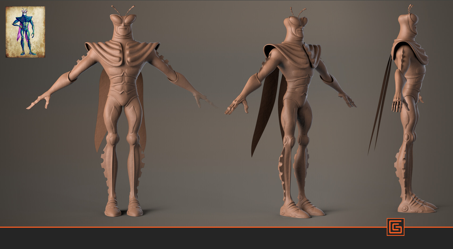 Insectoid Warrior — High-Poly Sculpt