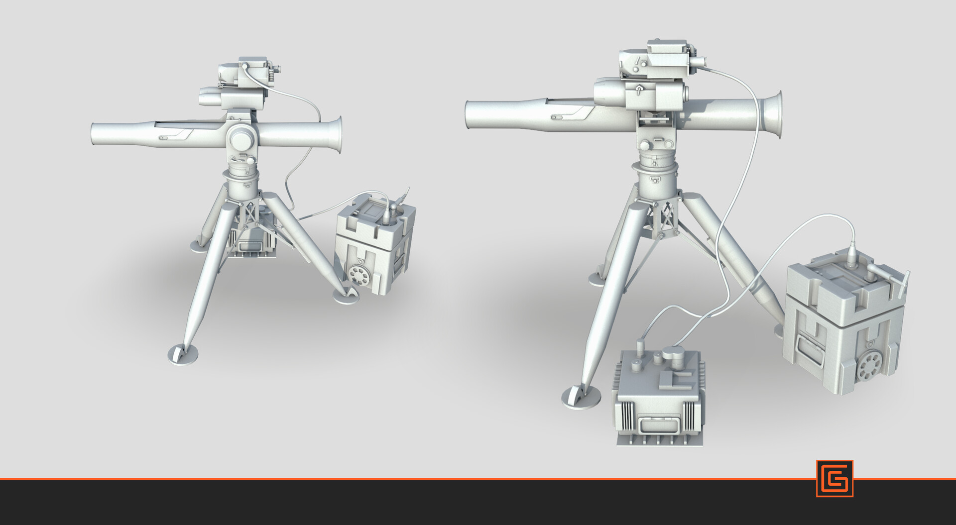 TOW ATGM — High-Poly Model
