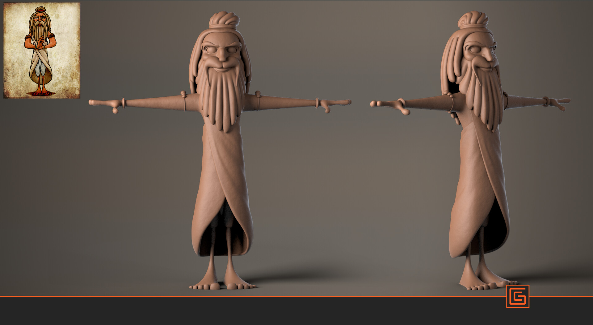 Sage — High-Poly Sculpt