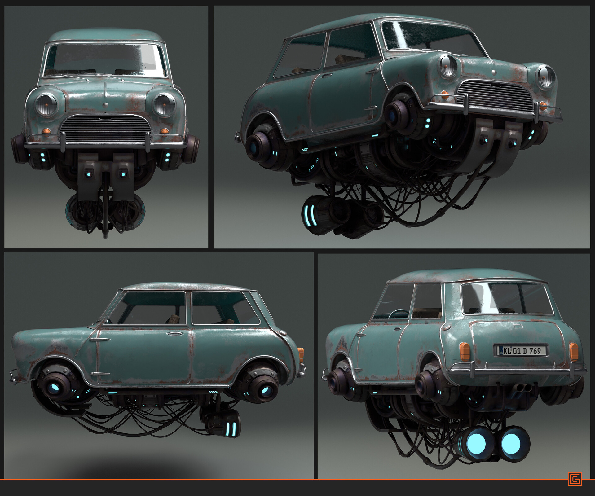 Hover Mini — Textured Render