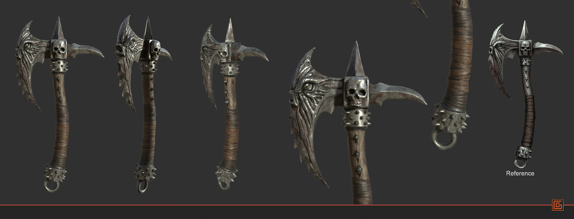 Skull Hatchet — Textured Turnaround