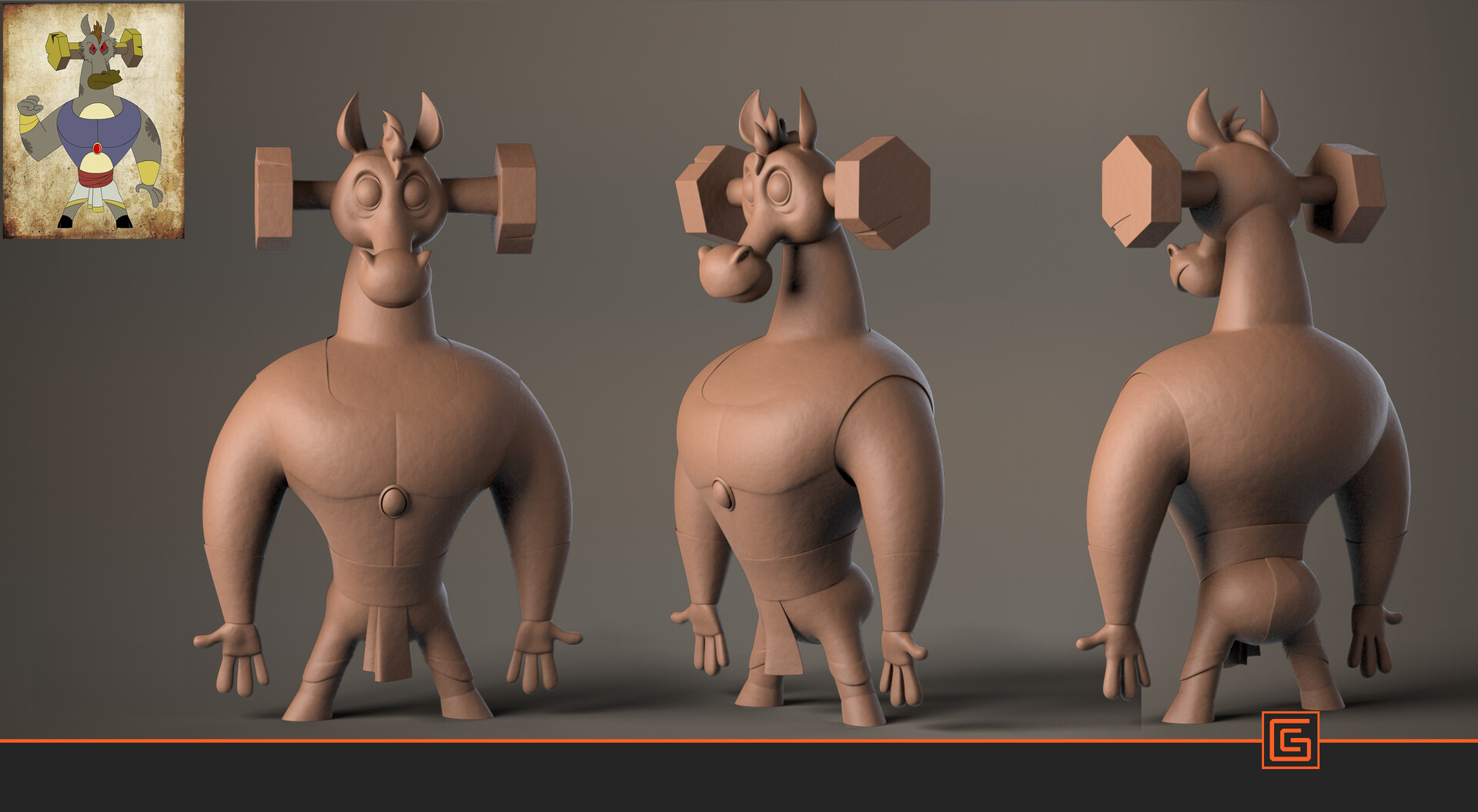 Bull Brute — High-Poly Sculpt