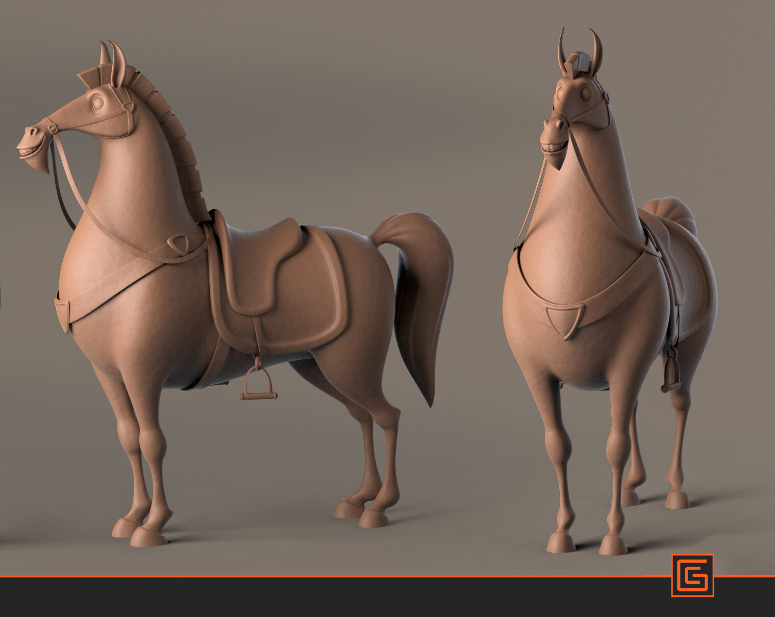 Stylized Horse — High-Poly Sculpt