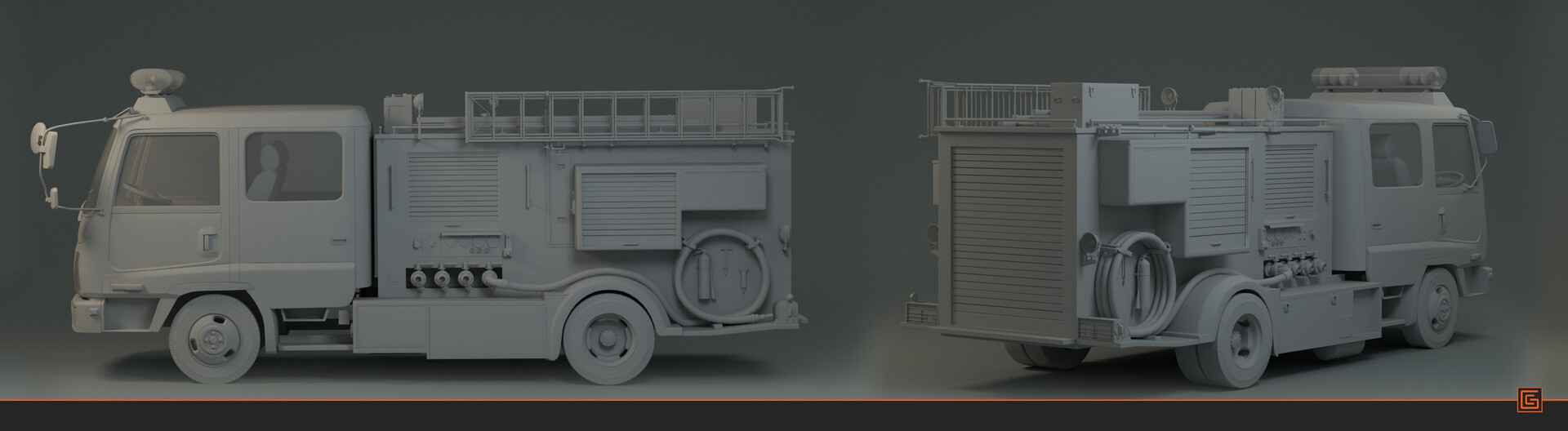 Fire Truck — Sculpt Turnaround