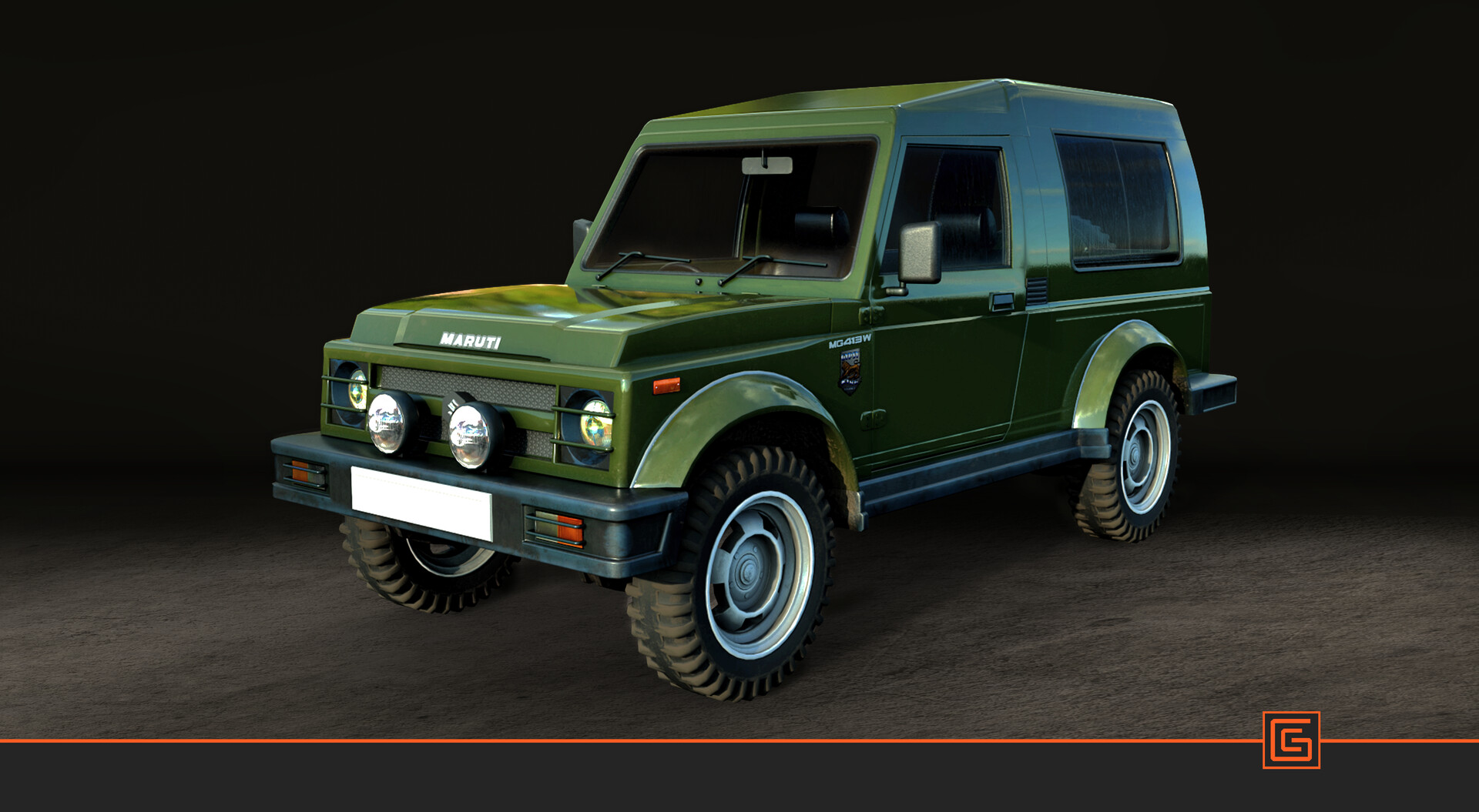 Maruti Gypsy — Textured Render